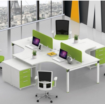 Plus Shaped - 4 Person Workstation